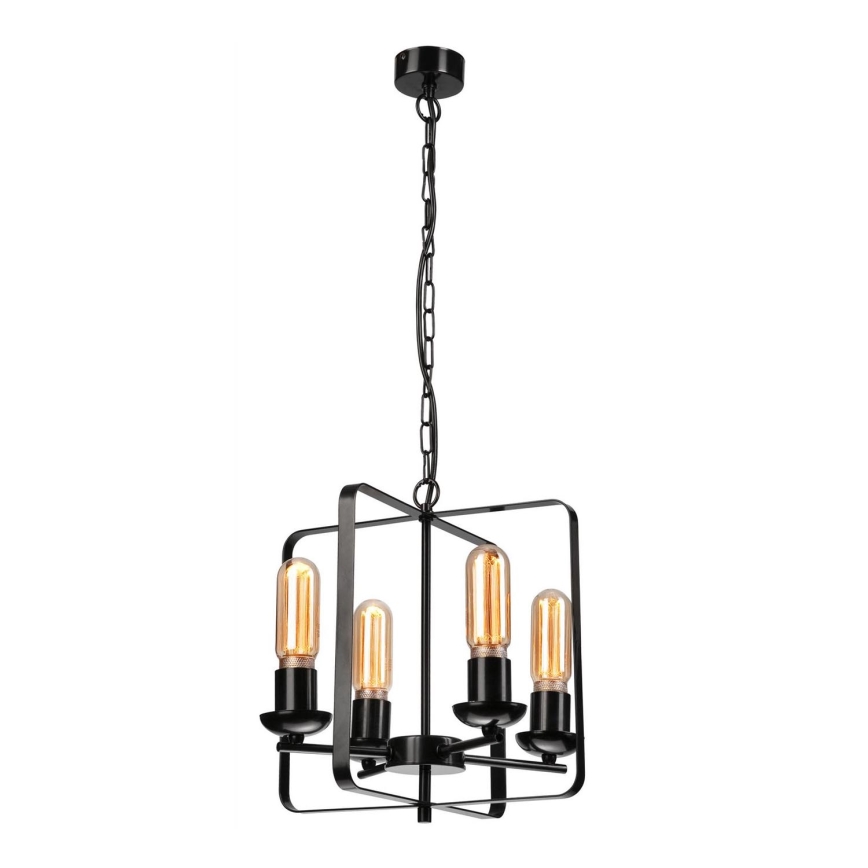 Hanglamp aan een ketting CEDRIC II 4xE27/60W/230V zwart