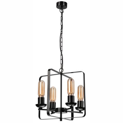 Hanglamp aan een ketting CEDRIC II 4xE27/60W/230V zwart
