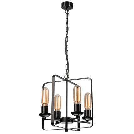 Hanglamp aan een ketting CEDRIC II 4xE27/60W/230V zwart