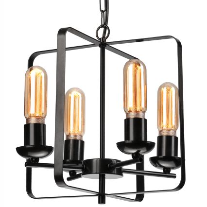 Hanglamp aan een ketting CEDRIC II 4xE27/60W/230V zwart