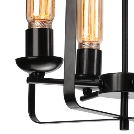 Hanglamp aan een ketting CEDRIC II 4xE27/60W/230V zwart