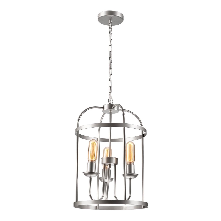 Hanglamp aan een ketting CONSTANTINE 3xE27/60W/230V mat chroom