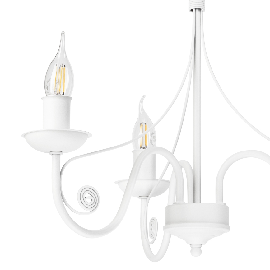 Hanglamp aan een ketting DONATO 3xE14/40W/230V wit