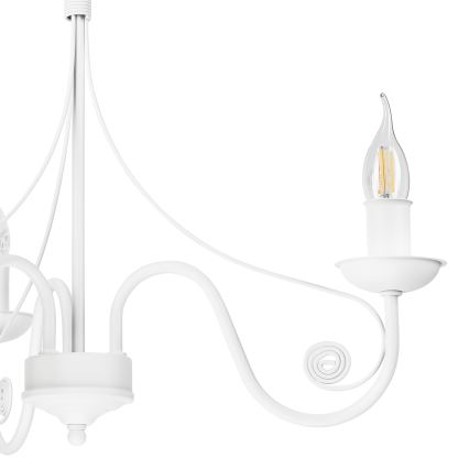 Hanglamp aan een ketting DONATO 3xE14/40W/230V wit