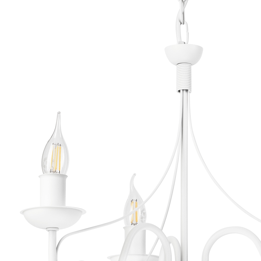 Hanglamp aan een ketting DONATO 3xE14/40W/230V wit