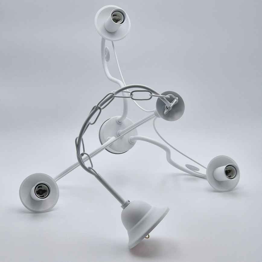 Hanglamp aan een ketting DONATO 3xE14/40W/230V wit