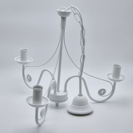 Hanglamp aan een ketting DONATO 3xE14/40W/230V wit