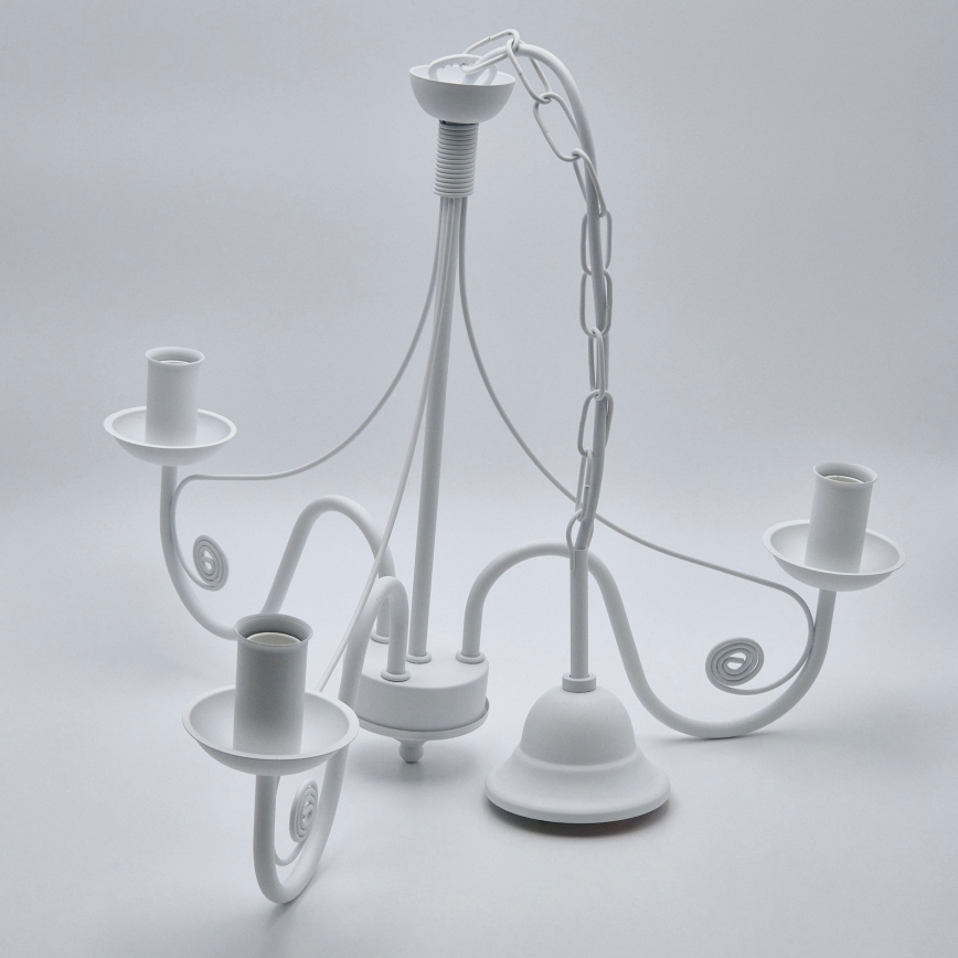 Hanglamp aan een ketting DONATO 3xE14/40W/230V wit