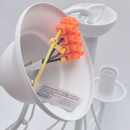 Hanglamp aan een ketting DONATO 3xE14/40W/230V wit