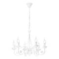 Hanglamp aan een ketting DONATO 6xE14/40W/230V wit