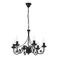 Hanglamp aan een ketting DONATO 6xE14/40W/230V zwart