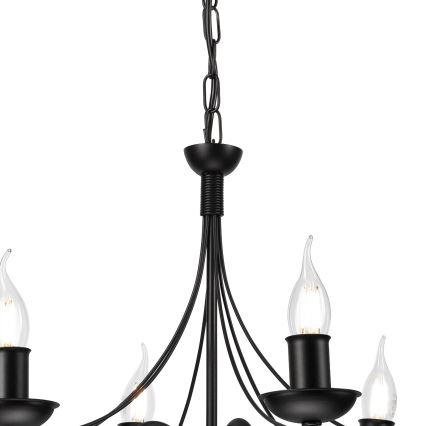 Hanglamp aan een ketting DONATO 6xE14/40W/230V zwart