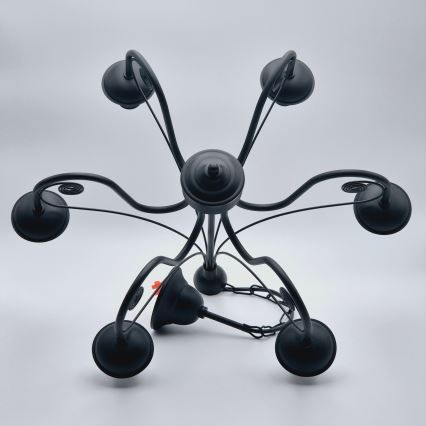 Hanglamp aan een ketting DONATO 6xE14/40W/230V zwart
