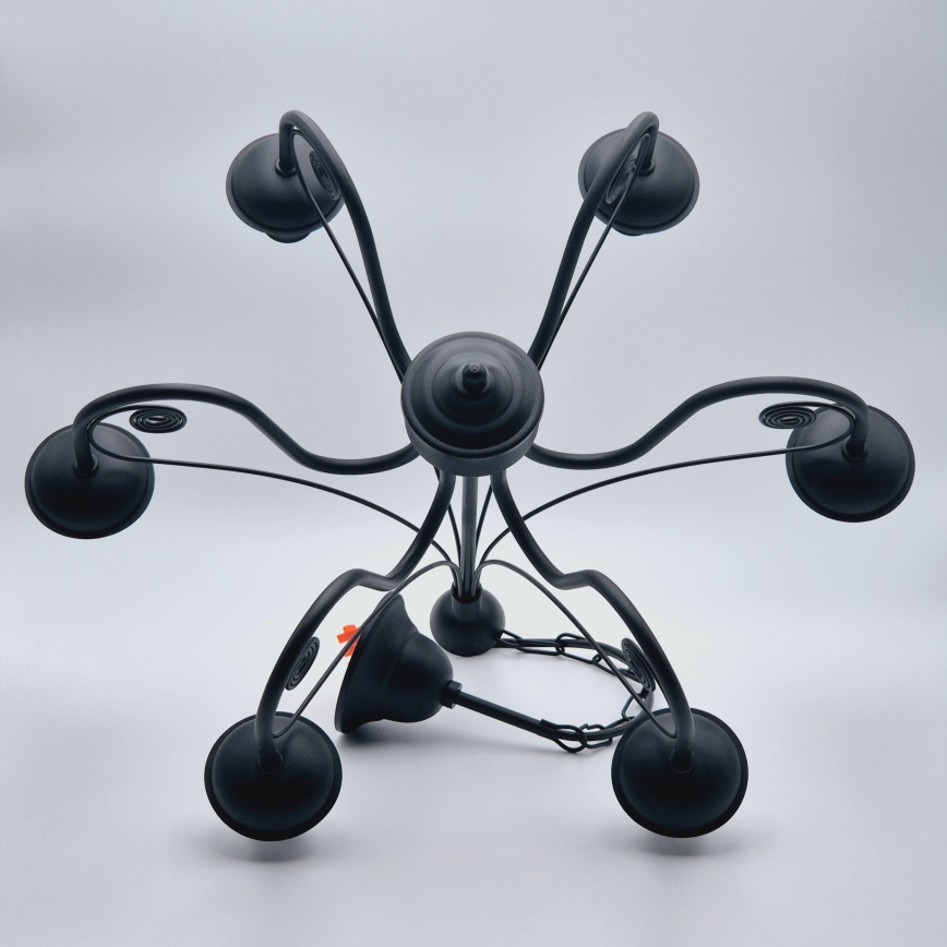 Hanglamp aan een ketting DONATO 6xE14/40W/230V zwart
