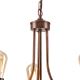 Hanglamp aan een ketting GINA 3xE27/60W/230V bruin