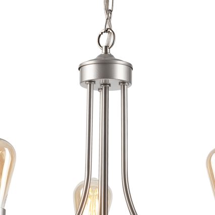 Hanglamp aan een ketting GINA 3xE27/60W/230V mat chroom