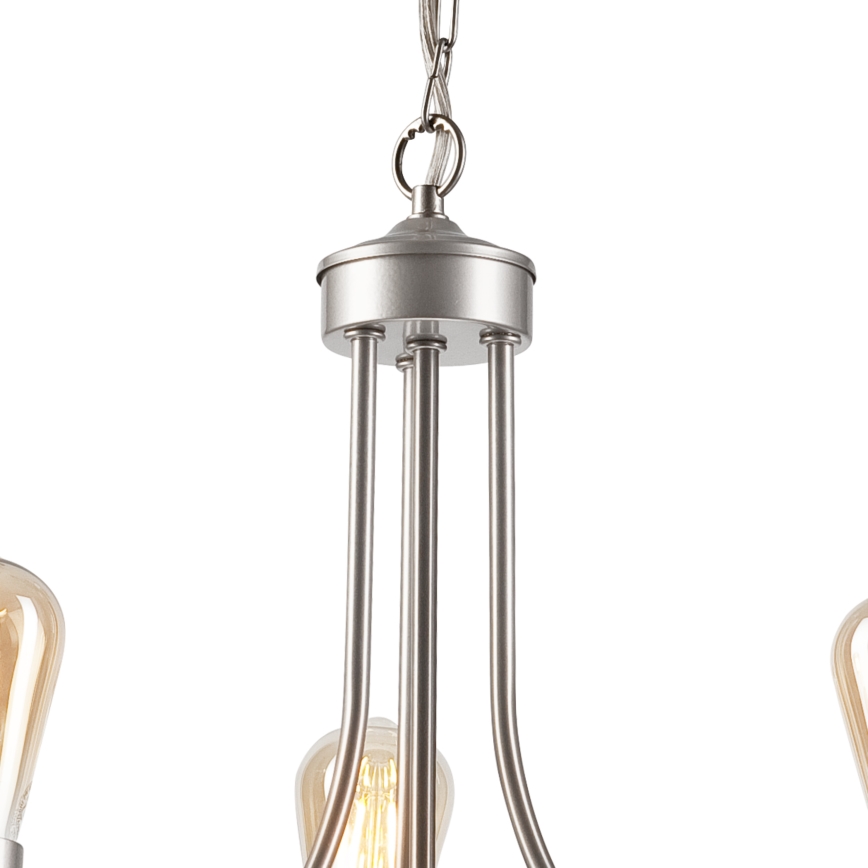 Hanglamp aan een ketting GINA 3xE27/60W/230V mat chroom