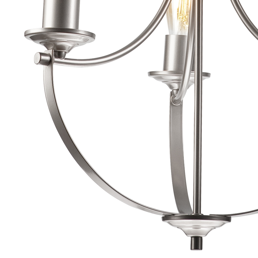 Hanglamp aan een ketting GINA 3xE27/60W/230V mat chroom