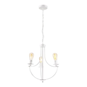 Hanglamp aan een ketting GINA 3xE27/60W/230V wit