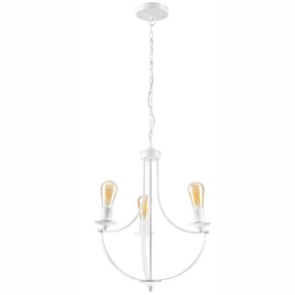 Hanglamp aan een ketting GINA 3xE27/60W/230V wit