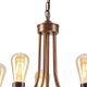 Hanglamp aan een ketting GINA 5xE27/60W/230V bruin