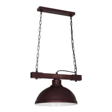 Hanglamp aan een ketting HAKON 1xE27/60W/230V donker hout