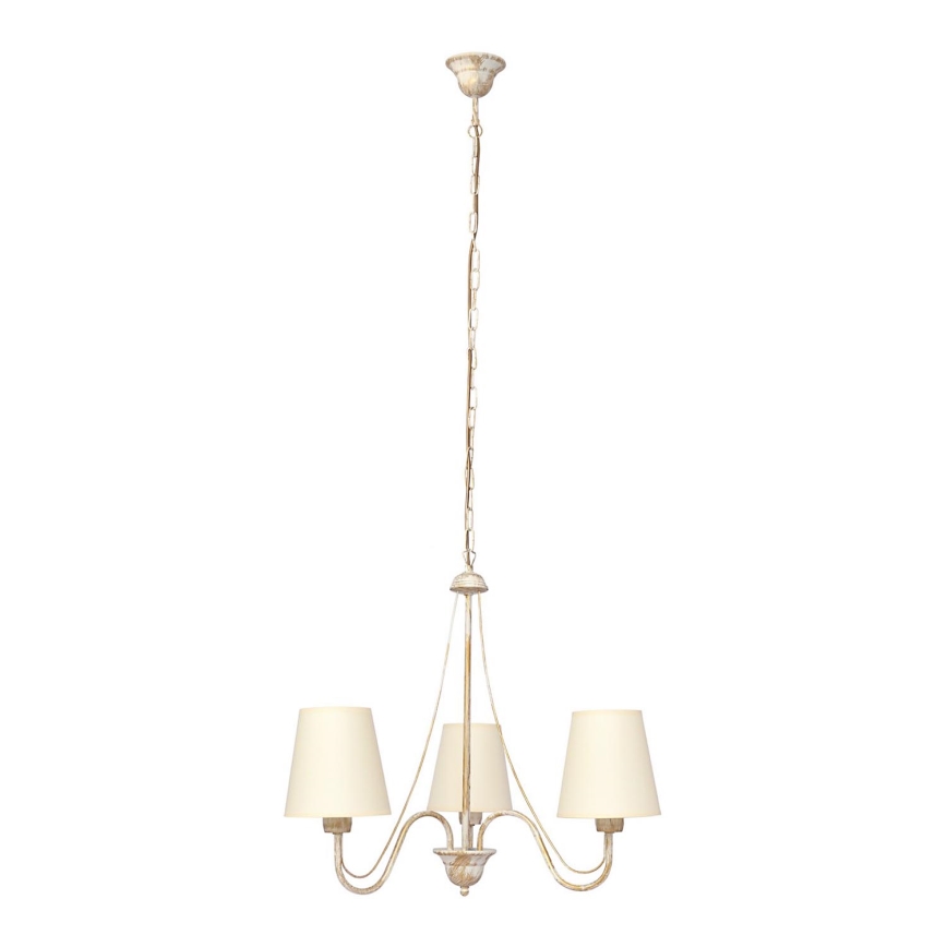 Hanglamp aan een ketting MALBO 3xE27/15W/230V beige