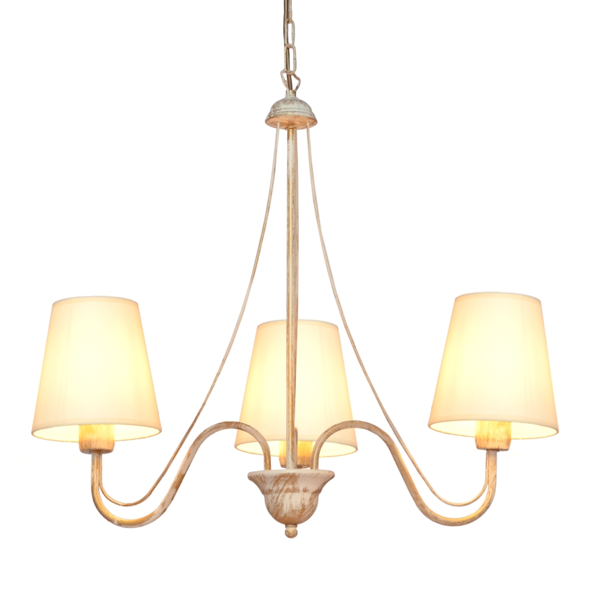 Hanglamp aan een ketting MALBO 3xE27/15W/230V beige