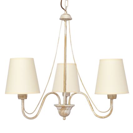 Hanglamp aan een ketting MALBO 3xE27/15W/230V beige