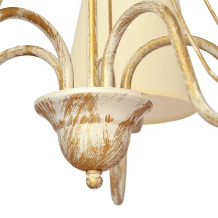 Hanglamp aan een ketting MALBO 3xE27/15W/230V beige