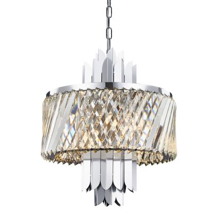 Hanglamp aan een ketting MARGOT 6xE14/40W/230V mat chroom