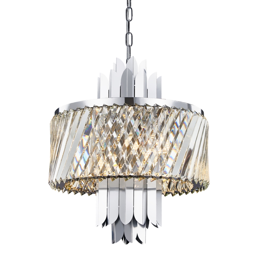 Hanglamp aan een ketting MARGOT 6xE14/40W/230V mat chroom