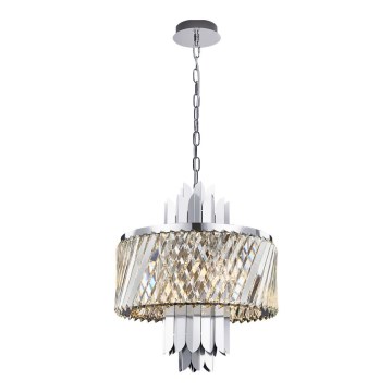 Hanglamp aan een ketting MARGOT 6xE14/40W/230V mat chroom