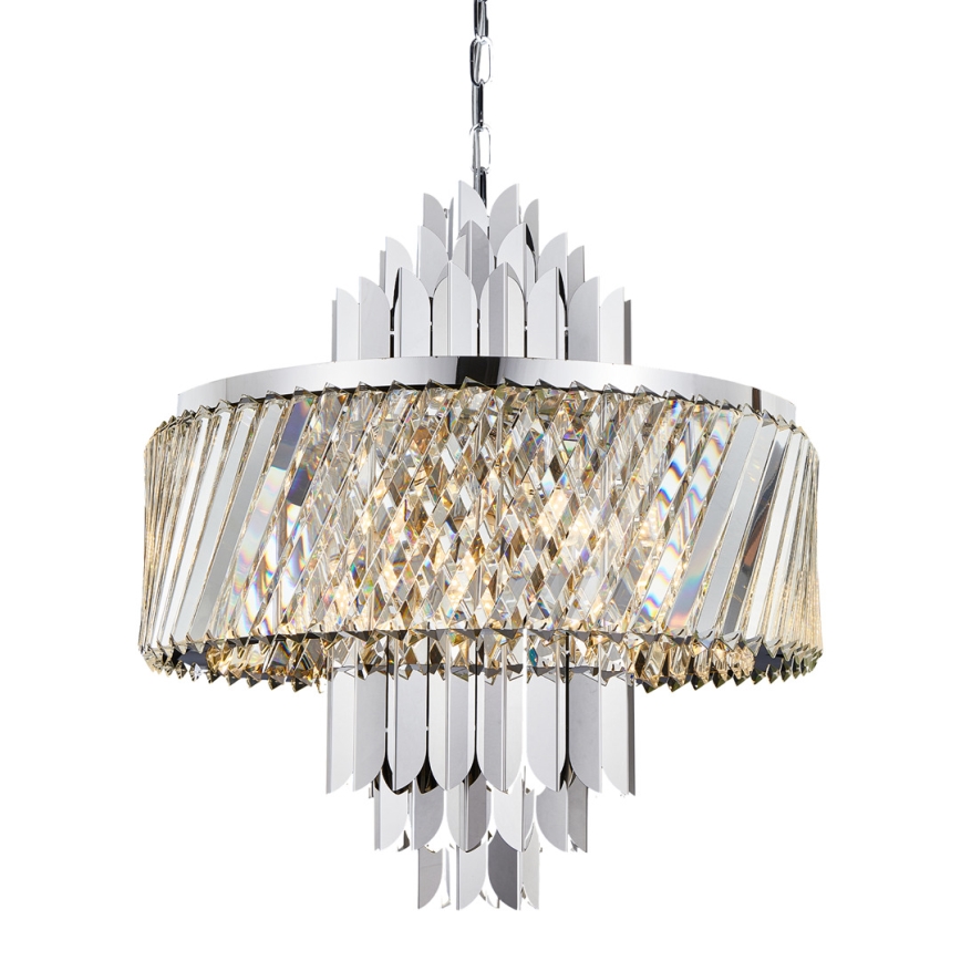 Hanglamp aan een ketting MARGOT 9xE14/40W/230V mat chroom