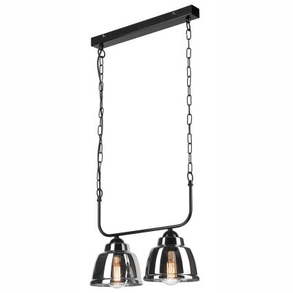 Hanglamp aan een ketting MARIO 2xE27/60W/230V chroom