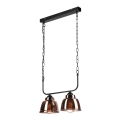 Hanglamp aan een ketting MARIO 2xE27/60W/230V messing