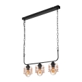 Hanglamp aan een ketting MORGAN 3xE27/60W/230V zwart/koper