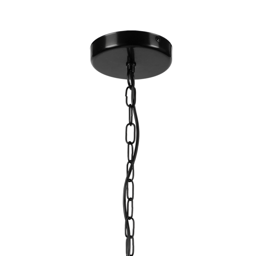 Hanglamp aan een ketting ONDA 1xE27/15W/230V zwart/eiken