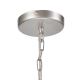 Hanglamp aan een ketting ORLANDO 4xE27/60W/230V zilver