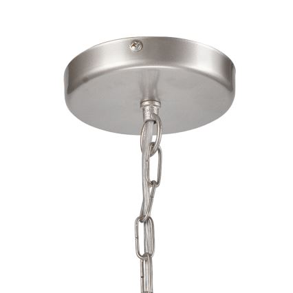 Hanglamp aan een ketting ORLANDO 6xE27/60W/230V zilver