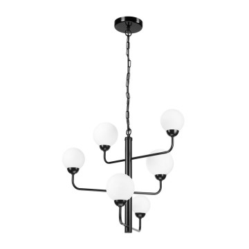 Hanglamp aan een ketting OSCAR 6xG9/5W/230V zwart