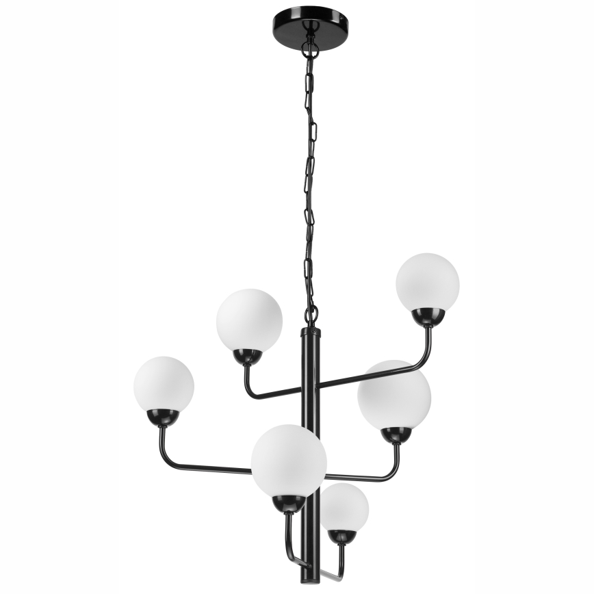 Hanglamp aan een ketting OSCAR 6xG9/5W/230V zwart