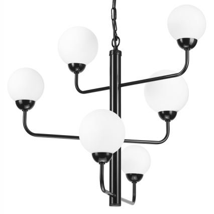 Hanglamp aan een ketting OSCAR 6xG9/5W/230V zwart