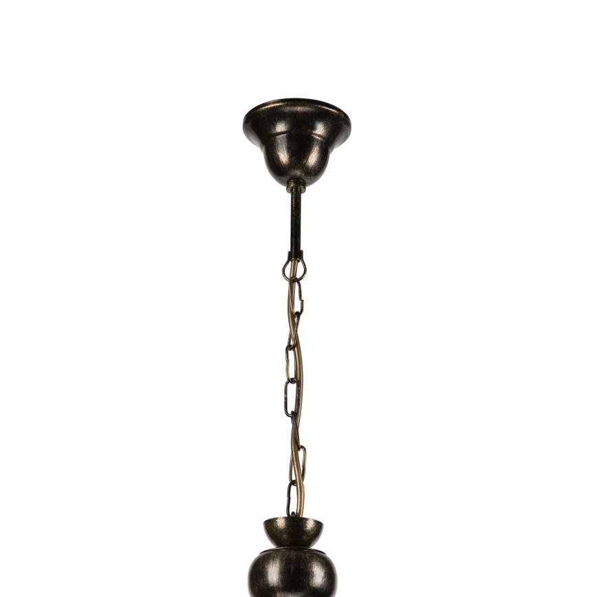 Hanglamp aan een ketting RETRO 2xE27/60W/230V brons/patina