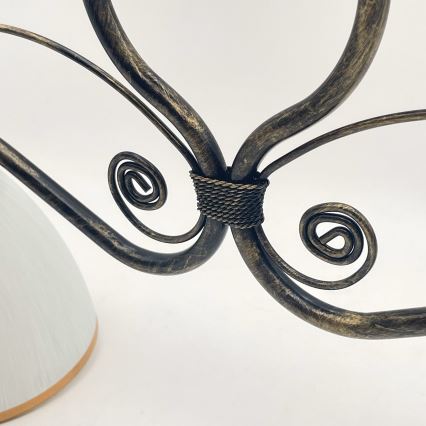 Hanglamp aan een ketting RETRO 2xE27/60W/230V brons/patina