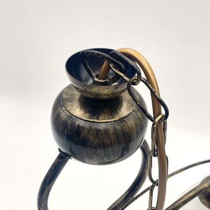 Hanglamp aan een ketting RETRO 2xE27/60W/230V brons/patina