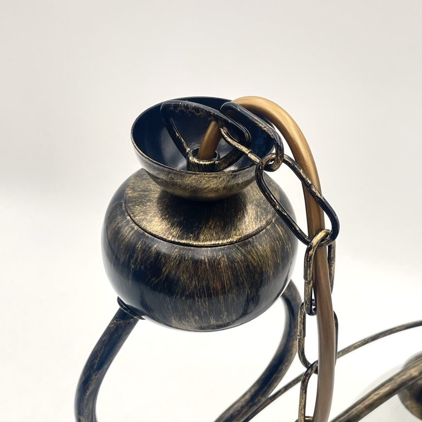 Hanglamp aan een ketting RETRO 2xE27/60W/230V brons/patina