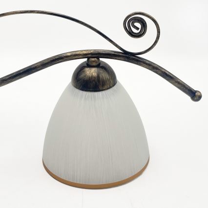 Hanglamp aan een ketting RETRO 2xE27/60W/230V brons/patina
