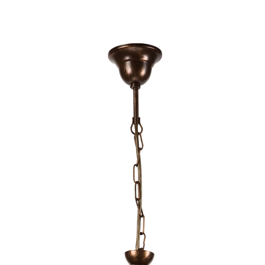 Hanglamp aan een ketting RETRO 2xE27/60W/230V koper/patina