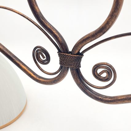 Hanglamp aan een ketting RETRO 2xE27/60W/230V koper/patina